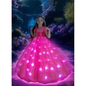  UPORPOR Light Up Princess Costume Belle Girls